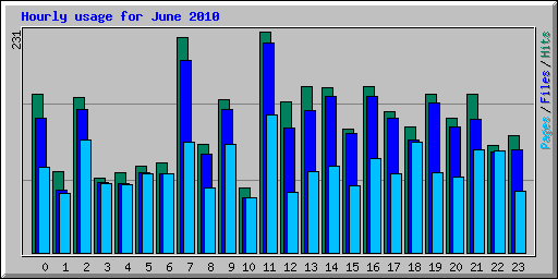 Hourly usage for June 2010