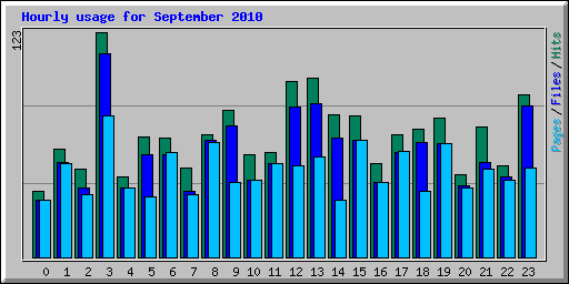 Hourly usage for September 2010