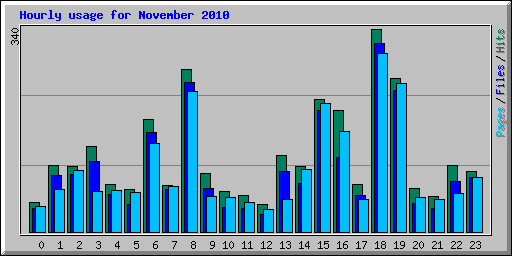 Hourly usage for November 2010